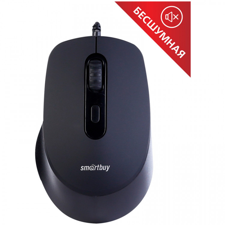 Мышь Smartbuy ONE 265-K, бесшумная, черный, 4btn+Roll, 321225 Мышь Smartbuy ONE 265-K, бесшумная, черный, 4btn+Roll, 321225