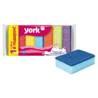 Губки для посуды York "Колор Люкс", поролон с абразивным слоем, 10*7*3см, 7шт., 319725 Губки для посуды York "Колор Люкс", поролон с абразивным слоем, 10*7*3см, 7шт., 319725