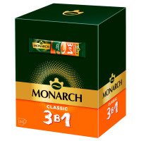 Кофе растворимый Monarch "Classic", 3в1, порошкообразный, порционный, 24 пакетиков*13,5г, мягкая упаковка, 384378 Кофе растворимый Monarch "Classic", 3в1, порошкообразный, порционный, 24 пакетиков*13,5г, мягкая упаковка, 384378