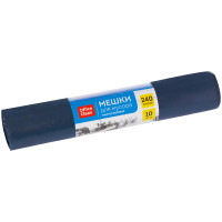 Мешки для мусора 240л OfficeClean ПВД, 88*125см, 35мкм, 10шт., многослойн., темно-синие, в рулоне, 297836 Мешки для мусора 240л OfficeClean ПВД, 88*125см, 35мкм, 10шт., многослойн., темно-синие, в рулоне, 297836
