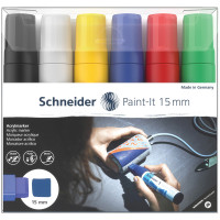 Набор маркеров акриловых Schneider "Paint-it 330", 15мм, ассорти, 6шт., 320068 Набор маркеров акриловых Schneider "Paint-it 330", 15мм, ассорти, 6шт., 320068