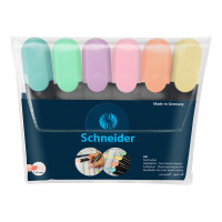 Набор текстовыделителей Schneider "Job" 06цв., пастельные ассорти, 1-5мм, прозрачный чехол, 293769 Набор текстовыделителей Schneider "Job" 06цв., пастельные ассорти, 1-5мм, прозрачный чехол, 293769