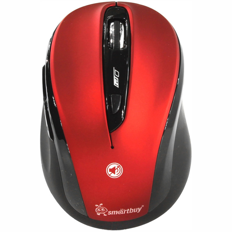 Мышь беспроводная Smartbuy 612AG, бесшумная работа кнопок, красный, 5btn+Roll, 264129 Мышь беспроводная Smartbuy 612AG, бесшумная работа кнопок, красный, 5btn+Roll, 264129