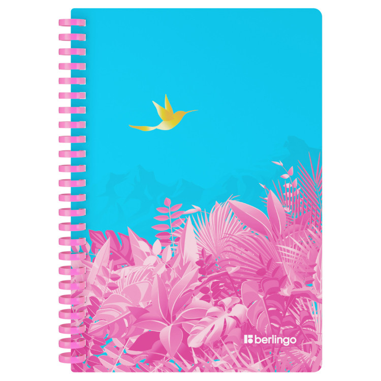 Бизнес-тетрадь A5, 80л., Berlingo "Flower Art", клетка, на силиконовом гребне, 80г/м2, пластик обложка 700мкм, 369312 Бизнес-тетрадь A5, 80л., Berlingo "Flower Art", клетка, на силиконовом гребне, 80г/м2, пластик обложка 700мкм, 369312