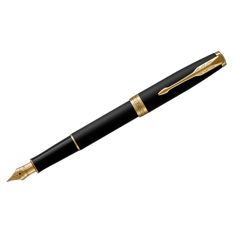 Ручка перьевая Parker "Sonnet Matte Black GT" 0,8мм, подарочная упаковка, 240054 Ручка перьевая Parker "Sonnet Matte Black GT" 0,8мм, подарочная упаковка, 240054
