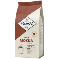 Кофе в зернах Poetti "Daily Mokka", вакуумный пакет, 1кг, 351418 Кофе в зернах Poetti "Daily Mokka", вакуумный пакет, 1кг, 351418