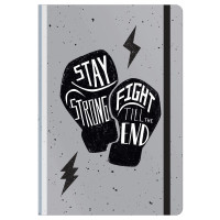 Ежедневник недатированный А5, 128л., 7БЦ "Stay strong", матовая ламинация, на резинке, 358423 Ежедневник недатированный А5, 128л., 7БЦ "Stay strong", матовая ламинация, на резинке, 358423
