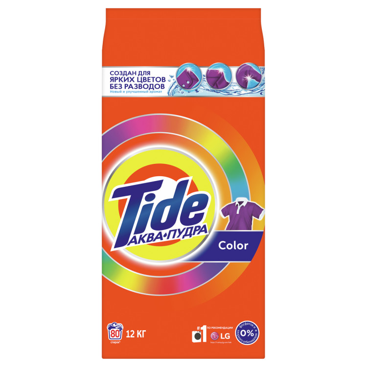 Порошок для машинной стирки Tide "Color", 12кг, 313854 Порошок для машинной стирки Tide "Color", 12кг, 313854