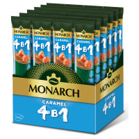 Кофе растворимый Monarch "Caramel", со вкусом карамели, 4в1, порционный 24 пакетика*13,5г, картонная коробка, 375386 Кофе растворимый Monarch "Caramel", со вкусом карамели, 4в1, порционный 24 пакетика*13,5г, картонная коробка, 375386