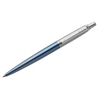 Ручка шариковая Parker "Jotter Waterloo Blue CT" синяя, 1,0мм, кнопочн., подарочная упаковка, 242281 Ручка шариковая Parker "Jotter Waterloo Blue CT" синяя, 1,0мм, кнопочн., подарочная упаковка, 242281