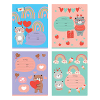 Тетрадь 12л., клетка BG "Bears", эконом, 48 штук, 350607