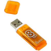 Память Smart Buy "Glossy" 8GB, USB 2.0 Flash Drive, оранжевый, 230849 Память Smart Buy "Glossy" 8GB, USB 2.0 Flash Drive, оранжевый, 230849