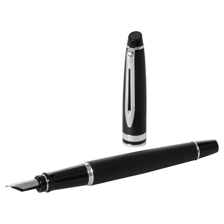 Ручка перьевая Waterman "Expert Matt Black CT" синяя, 1,0мм, подарочная упаковка, 184172 Ручка перьевая Waterman "Expert Matt Black CT" синяя, 1,0мм, подарочная упаковка, 184172
