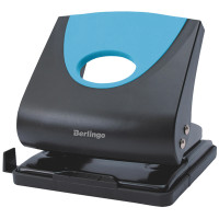 Дырокол Berlingo "Office Soft" 30л., пластиковый, синий, с линейкой, 305921 Дырокол Berlingo "Office Soft" 30л., пластиковый, синий, с линейкой, 305921