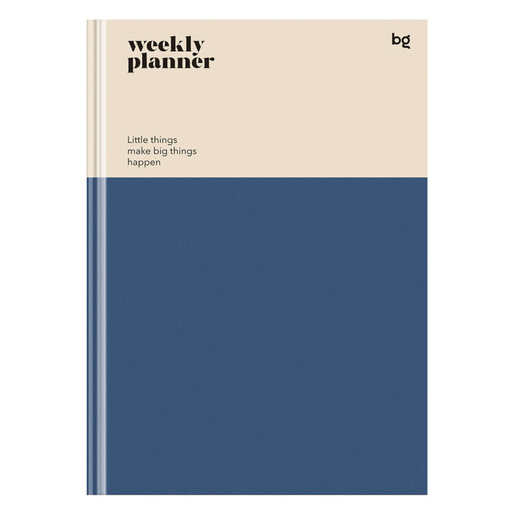 Планер школьный 1-11 кл. 64л. (твердый) BG "Weekly planner. Blue", матовая ламинация, 383696