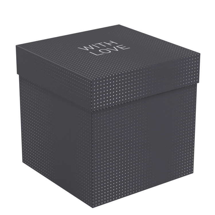 Коробка складная подарочная MESHU "Black", (15*15*15см), выборочный лак, 372560 Коробка складная подарочная MESHU "Black", (15*15*15см), выборочный лак, 372560