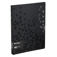 Папка на 2 кольцах Berlingo "Triangle Black", 24мм, 1000мкм, черная, D-кольца, с внутр. карманом, 389355