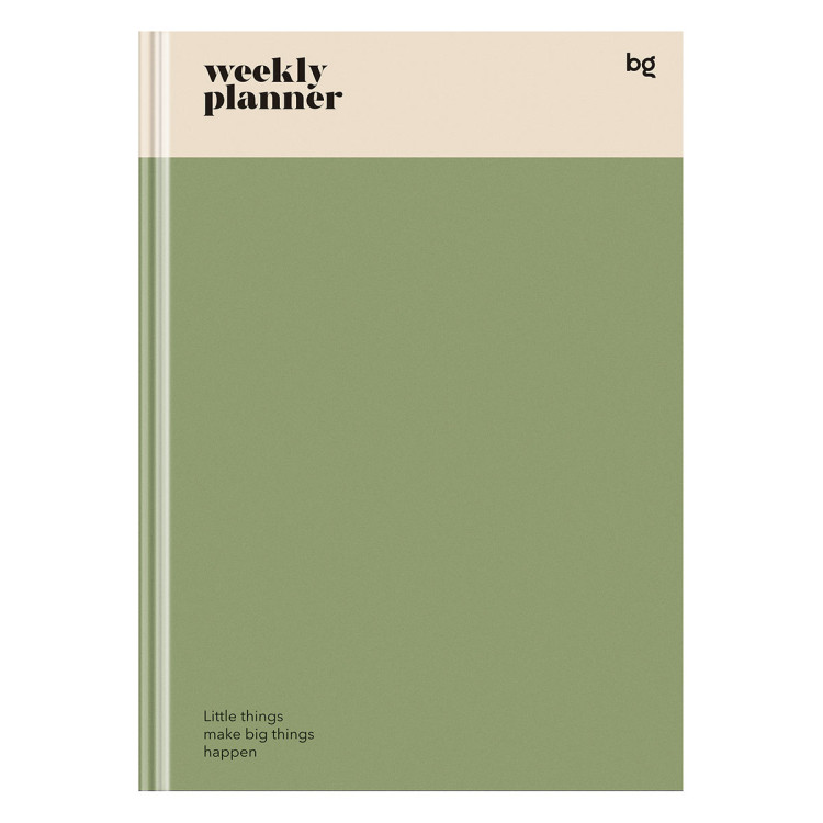 Планер школьный 1-11 кл. 64л. (твердый) BG "Weekly planner. Green", матовая ламинация, 383697