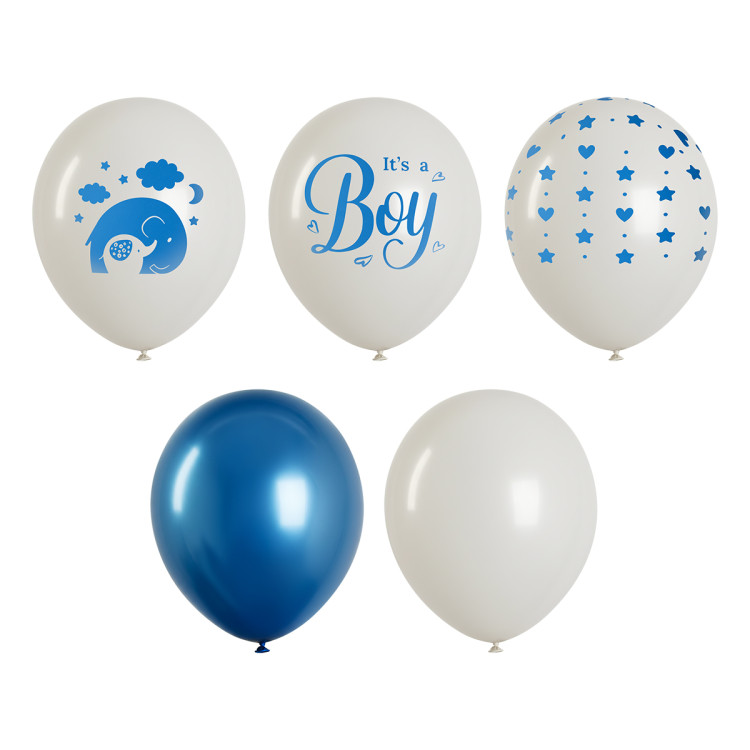 Воздушные шары, 10шт., М12/30см, MESHU "It's boy", пастель, ассорти, 374080 Воздушные шары, 10шт., М12/30см, MESHU "It's boy", пастель, ассорти, 374080