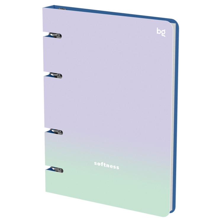 Тетрадь на кольцах А5, 120л., BG "Softness", картон, soft-touch ламинация, 382718 Тетрадь на кольцах А5, 120л., BG "Softness", картон, soft-touch ламинация, 382718
