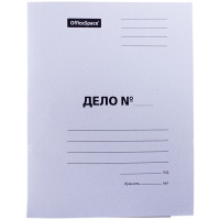 Скоросшиватель OfficeSpace "Дело", картон мелованный, 380г/м2, белый, пробитый, до 200л., 158528 Скоросшиватель OfficeSpace "Дело", картон мелованный, 380г/м2, белый, пробитый, до 200л., 158528