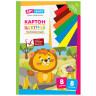 Картон цветной А4, ArtSpace, 8л., 8цв., мелованный, в папке, "Львенок", 290873 Картон цветной А4, ArtSpace, 8л., 8цв., мелованный, в папке,