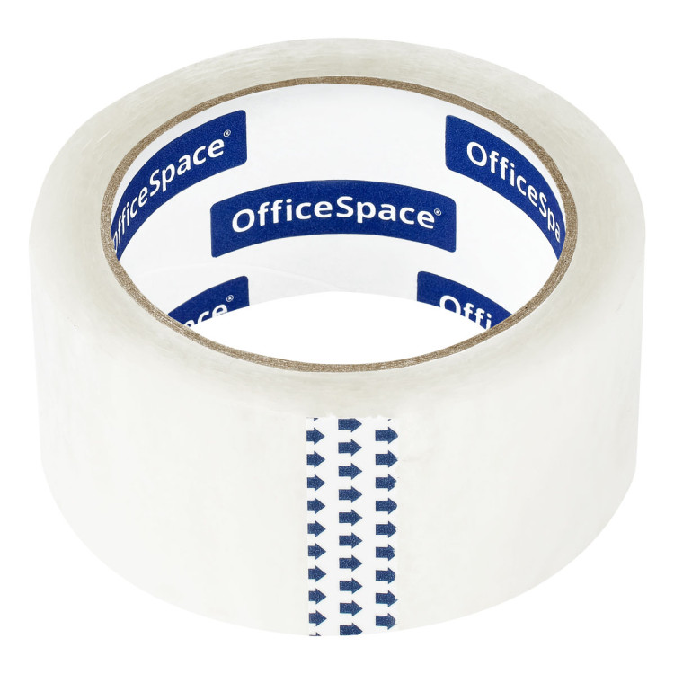 Клейкая лента упаковочная OfficeSpace, 48мм*66м, 50мкм, усиленная, морозостойкая, ШК, 361991