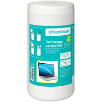 Салфетки чистящие влажные OfficeClean, для мониторов всех типов, в тубе, 100шт., 248261 Салфетки чистящие влажные OfficeClean, для мониторов всех типов, в тубе, 100шт., 248261
