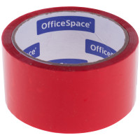 Клейкая лента упаковочная OfficeSpace, 48мм*40м, 45мкм, красная, ШК, 212005 Клейкая лента упаковочная OfficeSpace, 48мм*40м, 45мкм, красная, ШК, 212005