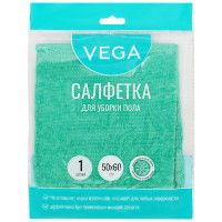 Тряпка для мытья пола Vega, микрофибра, 50*60см, индивид. упаковка, 320871 Тряпка для мытья пола Vega, микрофибра, 50*60см, индивид. упаковка, 320871