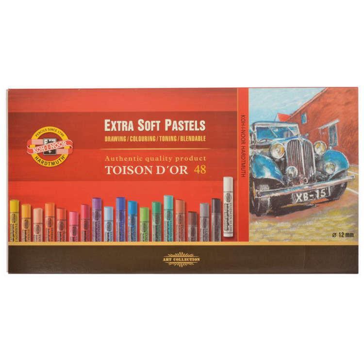 Пастель художественная Koh-I-Noor "Toison D`or Extra Soft 8556", 48 цветов, картон. упаковка, 308723 Пастель художественная Koh-I-Noor "Toison D`or Extra Soft 8556", 48 цветов, картон. упаковка, 308723