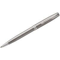 Ручка шариковая Parker "Sonnet Stainless Steel CT" черная, 1,0мм, поворот., подарочная упаковка, 240063