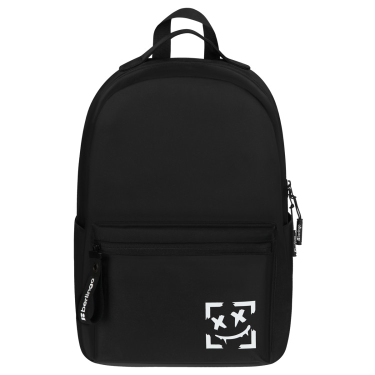 Рюкзак Berlingo UrbanStyle "Graffiti Black" 40*28*11см, 1 отделение, 3 кармана, эргономичная спинка, 389224