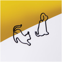 Скрепки фигурные 19мм, Meshu "Cat&Dog ", 4шт., пакет с европодвесом, 328219