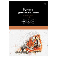 Папка для акварели, с эскизом, 10л., А4 BG "Животные", 180г/м2, 368976 Папка для акварели, с эскизом, 10л., А4 BG "Животные", 180г/м2, 368976