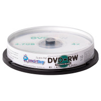Диск DVD-RW 4.7Gb Smart buy 4x Cake Box (10шт), 386330 Диск DVD-RW 4.7Gb Smart buy 4x Cake Box (10шт), 386330