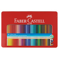 Карандаши цветные Faber-Castell "Grip", 36цв., трехгран., заточен., метал. упак., 286606