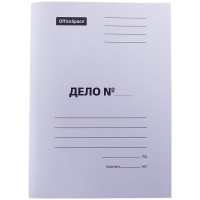 Скоросшиватель OfficeSpace "Дело", картон немелованный, 320г/м2, белый, пробитый, до 200л., 200 штук, 158526 Скоросшиватель OfficeSpace "Дело", картон немелованный, 320г/м2, белый, пробитый, до 200л., 200 штук, 158526