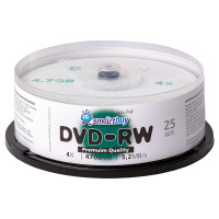 Диск DVD-RW 4.7Gb Smart buy 4x Cake Box (25шт), 386331 Диск DVD-RW 4.7Gb Smart buy 4x Cake Box (25шт), 386331