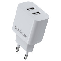 Зарядное устройство сетевое Defender UPA-22 белый, 2xUSB, 2.1А output, черный, 382602 Зарядное устройство сетевое Defender UPA-22 белый, 2xUSB, 2.1А output, черный, 382602