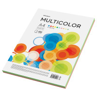 Бумага цветная OfficeSpace "Multicolor", А4, 80г/м2, 100л., (10 цветов), 372017