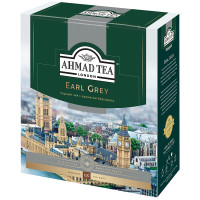 Чай Ahmad Tea "Earl Gray", черный с бергамотом, 100 фольг. пакетиков по 2г, 186396 Чай Ahmad Tea "Earl Gray", черный с бергамотом, 100 фольг. пакетиков по 2г, 186396