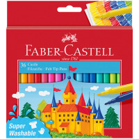 Фломастеры Faber-Castell "Замок", 36цв., смываемые, картон, европодвес, 315949 Фломастеры Faber-Castell "Замок", 36цв., смываемые, картон, европодвес, 315949
