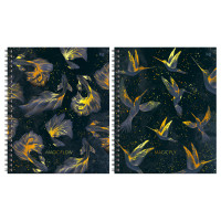 Тетрадь 120л., А5, клетка на гребне BG "Magic flow", глянцевая ламинация, тиснение фольгой, твердая обложка, 4 штук, 384049 Тетрадь 120л., А5, клетка на гребне BG "Magic flow", глянцевая ламинация, тиснение фольгой, твердая обложка, 4 штук, 384049