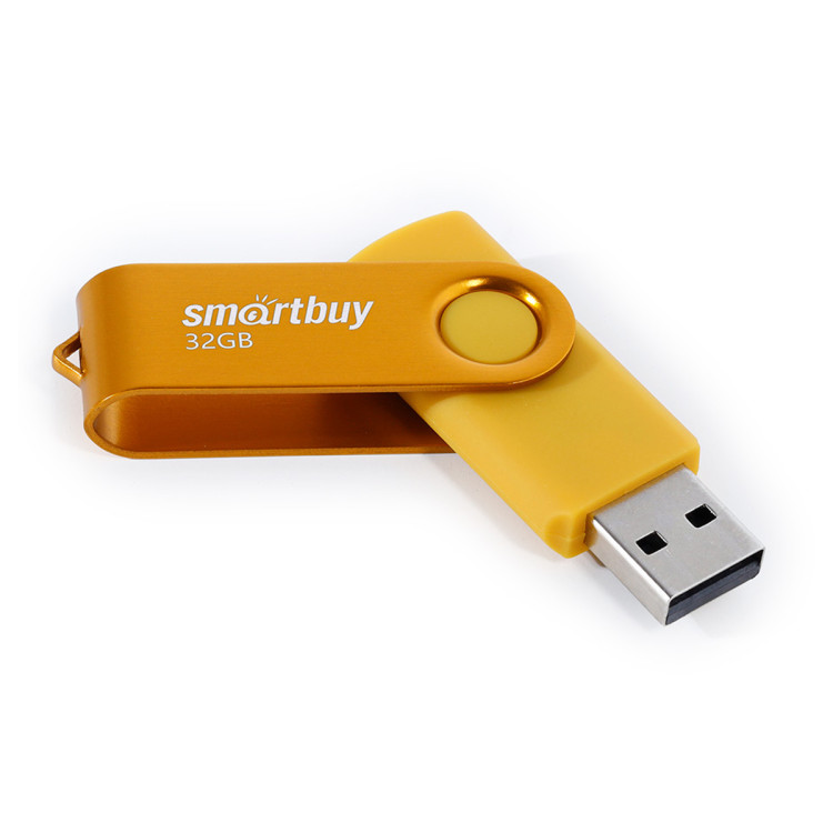 Память Smart Buy "Twist" 32GB, USB 2.0 Flash Drive, желтый, 365506
