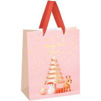 Пакет подарочный 18*23*10см MESHU "Christmas tale", фольга,  матовая ламинация, 371104