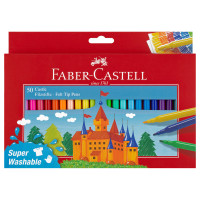 Фломастеры Faber-Castell "Замок", 50цв., смываемые, картон, европодвес, 315950 Фломастеры Faber-Castell "Замок", 50цв., смываемые, картон, европодвес, 315950