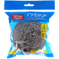 Губка для посуды OfficeClean, большая, металлическая, спиральная, 1шт., 8*7см (50г), 265290 Губка для посуды OfficeClean, большая, металлическая, спиральная, 1шт., 8*7см (50г), 265290
