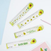 Линейка 15см MESHU "Avocado" ПВХ с блестками, гибкая, ассорти, европодвес, 318045 Линейка 15см MESHU "Avocado" ПВХ с блестками, гибкая, ассорти, европодвес, 318045