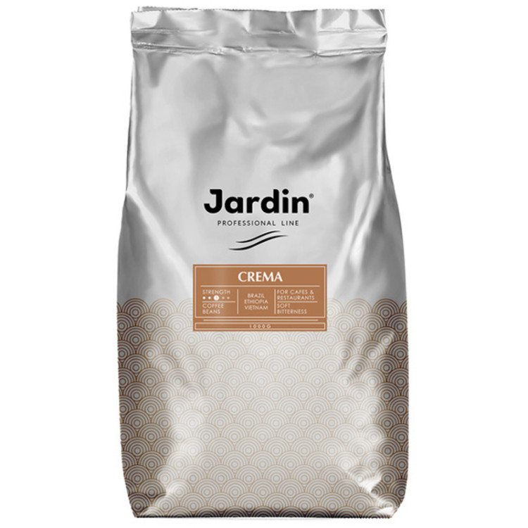 Кофе в зернах Jardin "Crema", вакуумный пакет, 1кг, 245933 Кофе в зернах Jardin "Crema", вакуумный пакет, 1кг, 245933